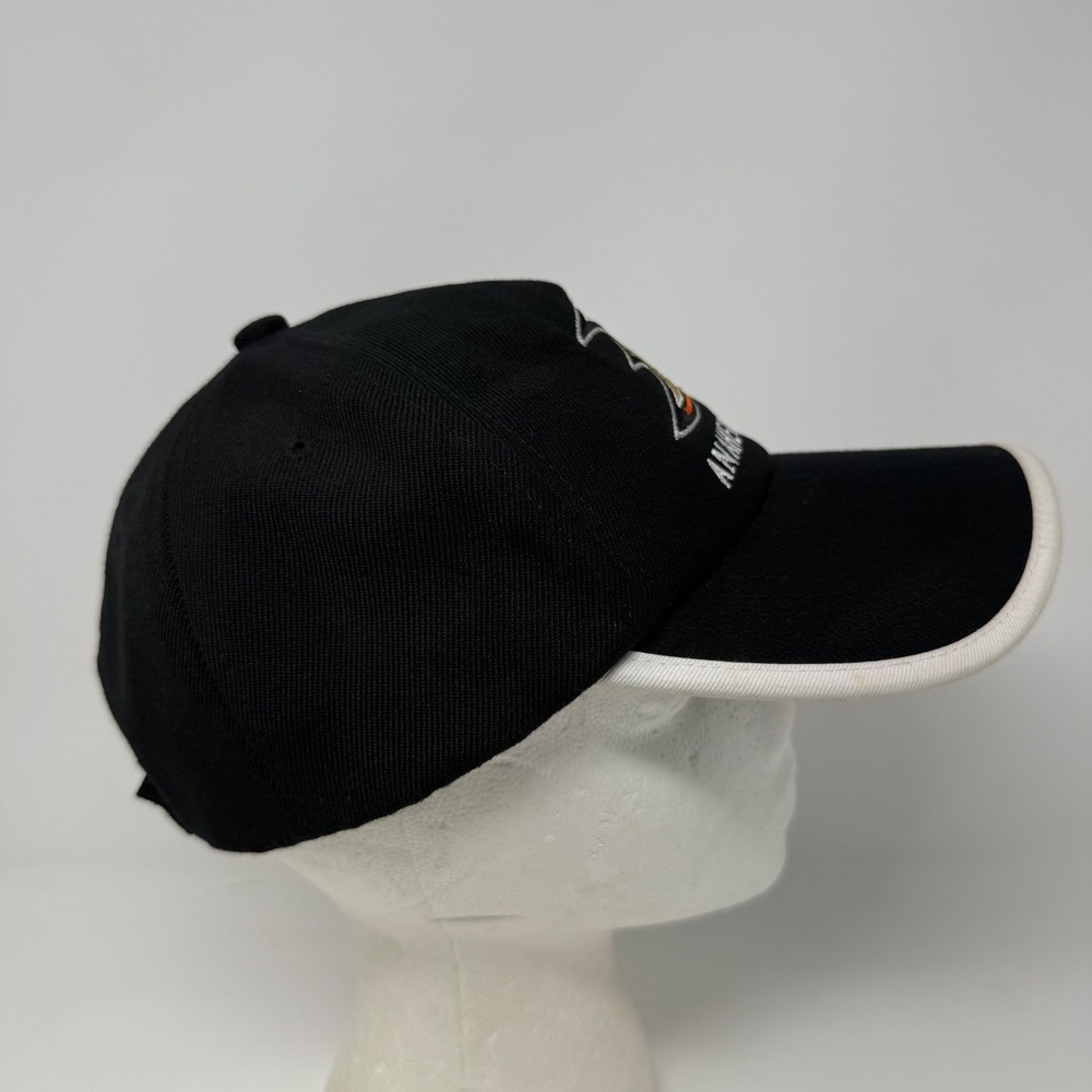 SGA Anaheim Ducks Baseball Cap‎ Black Gold White Embroidered Strapback OSFM - Picture 3 of 8